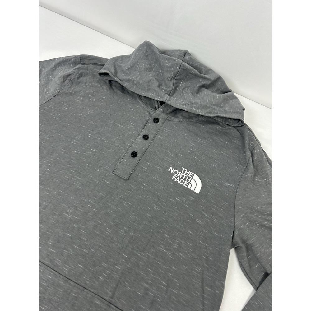 The North Face Henley New Injected Pullover Hoodie Grey Heather Large New